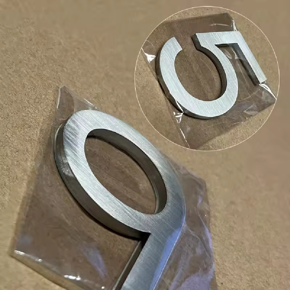 Home Office Number - 1PC 3in Paslanmaz Çelik Ev Numarası