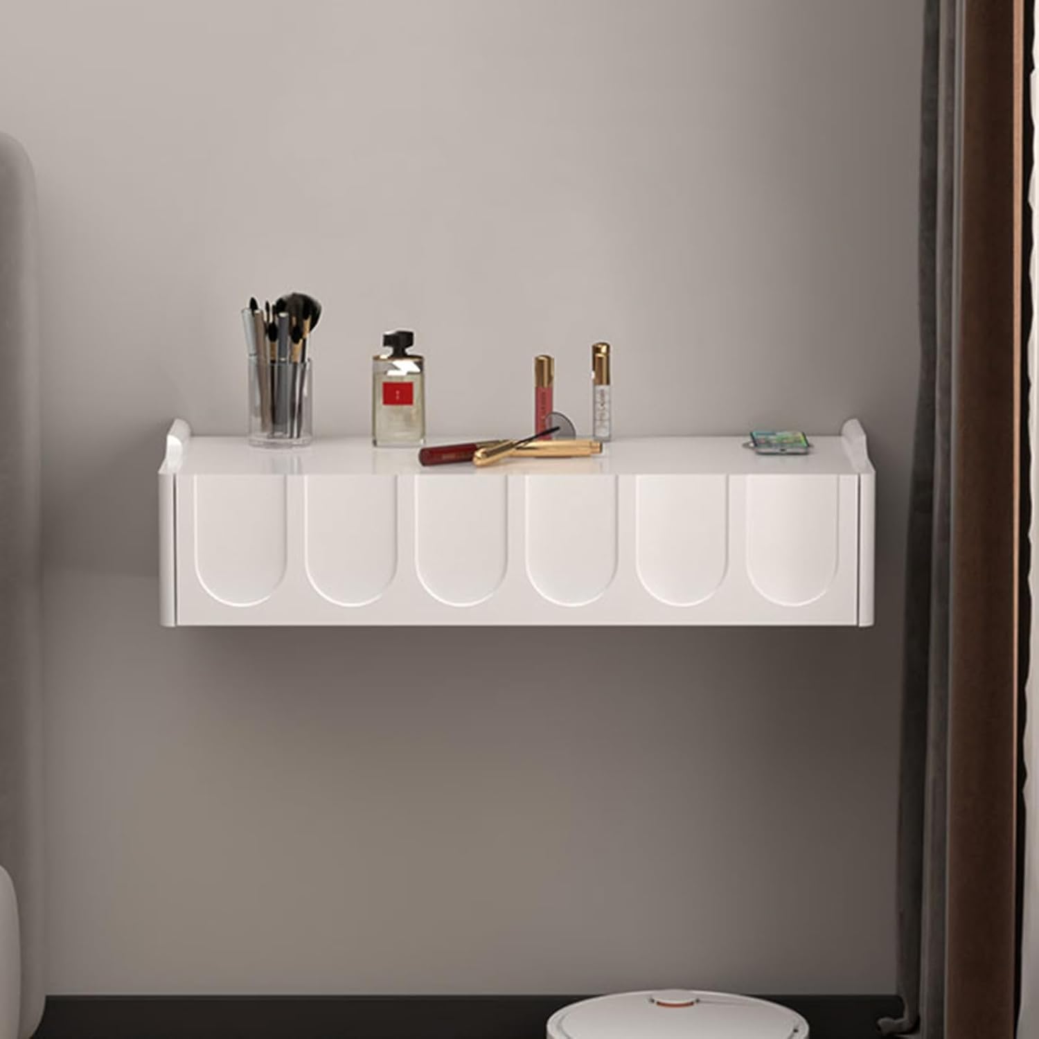 Desk Drawer Small - # Beyaz Duvara Monte Edilen Yüzer