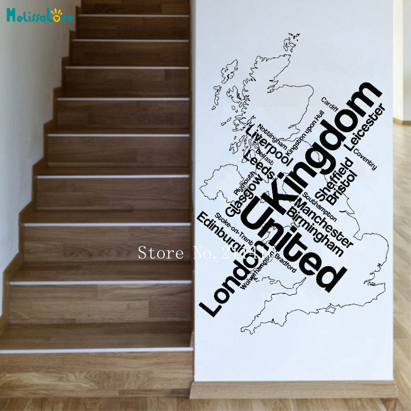 Home Office England - Duvar Sticker harita londra Unied krallık