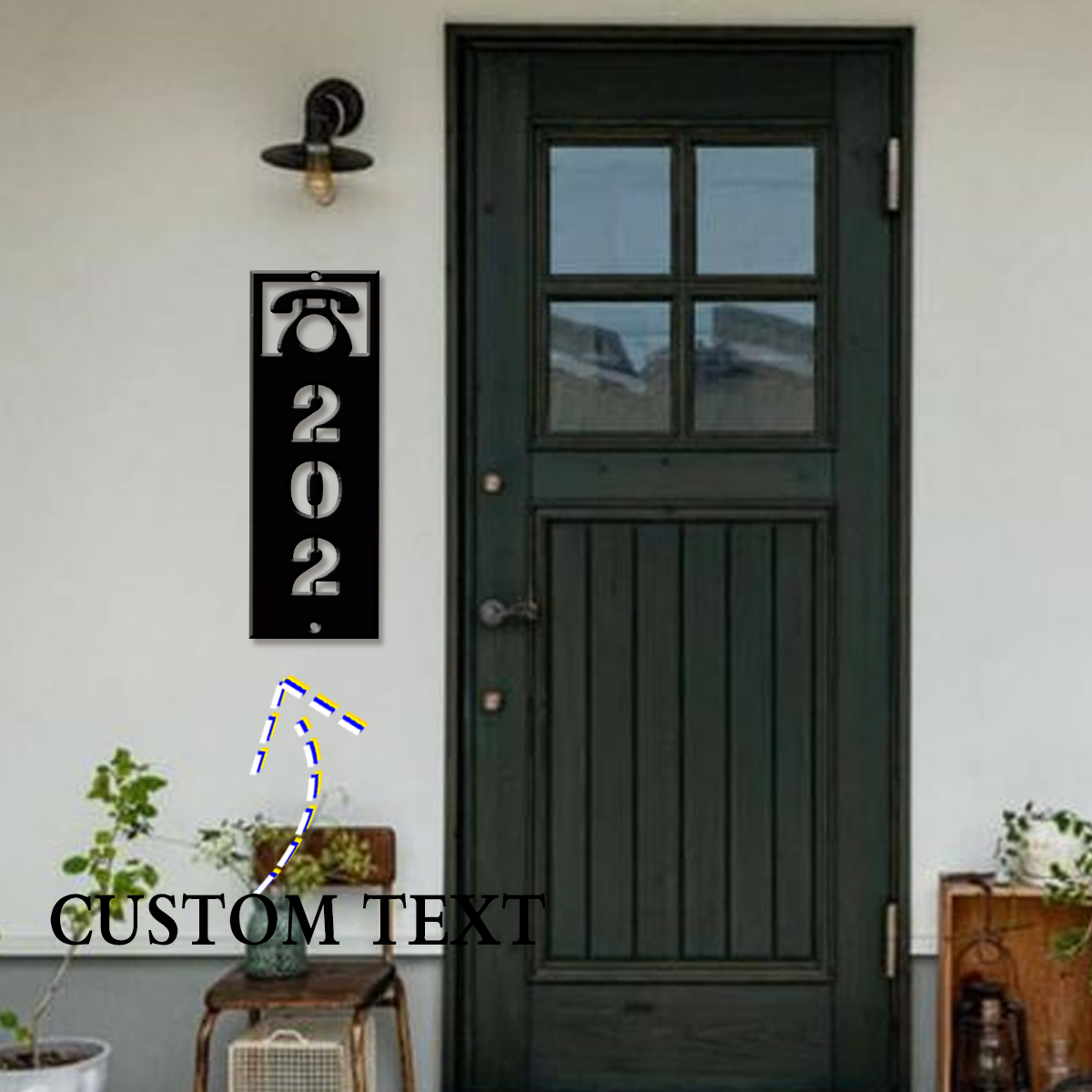 Home Office Number - 1 adet özel modern Metal sokak