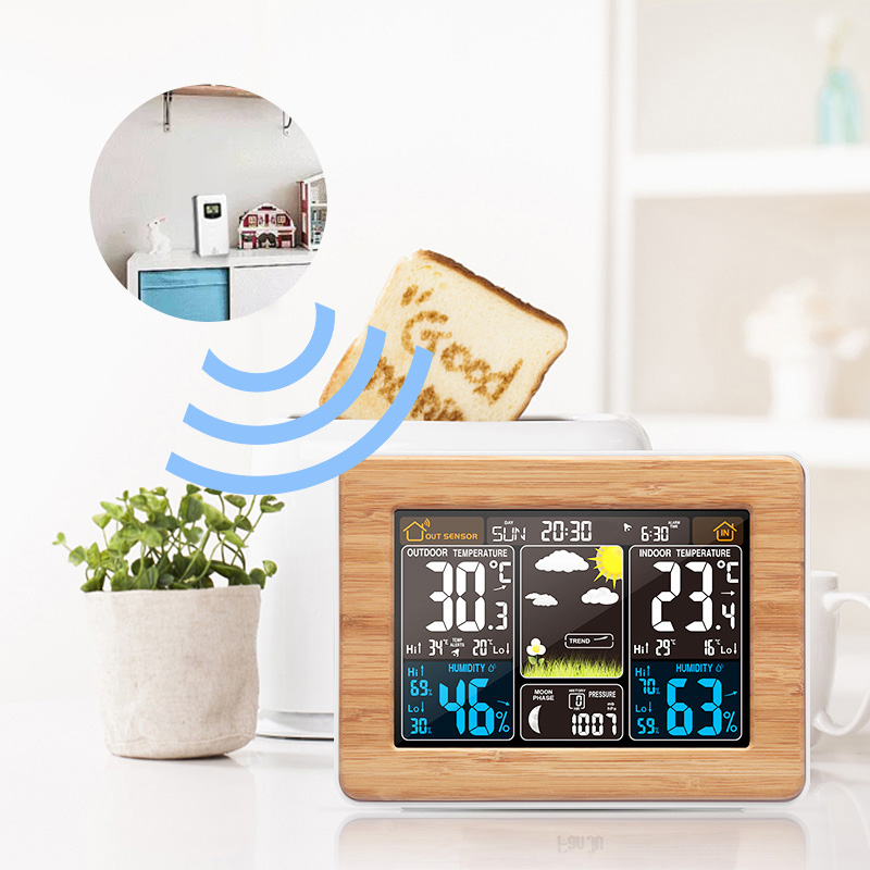 Led Desk Clock - FanJu çalar saat dijital sıcaklık nem