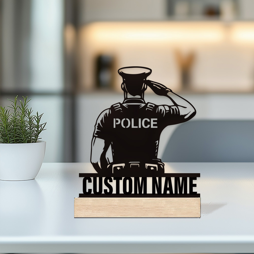 Home Office Ideas - Kişiselleştirilmiş Metal Polis Rozeti, Özel İsimli