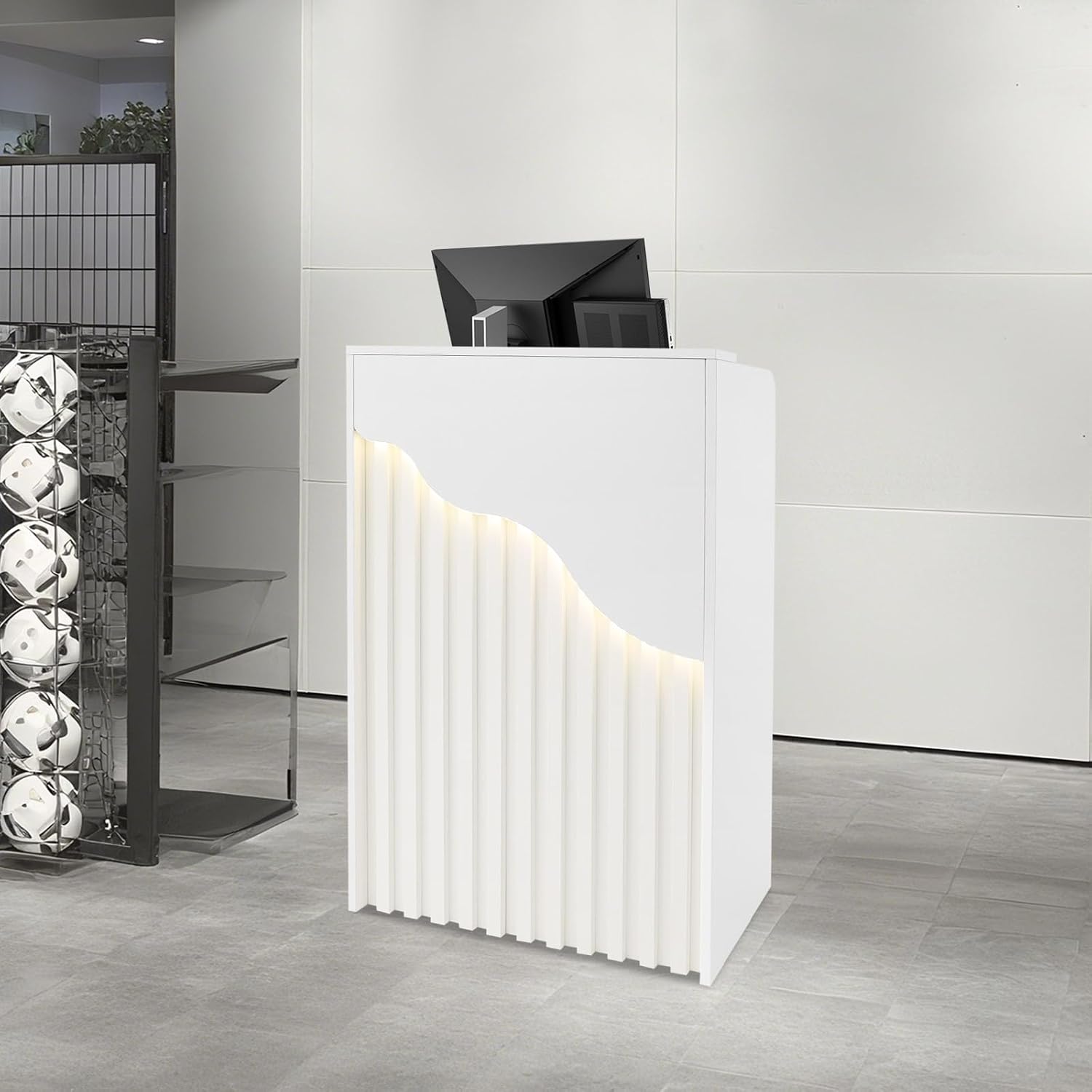 Desk Drawer Small - Tezgah LED Işıklı Küçük Resepsiyon Masası,