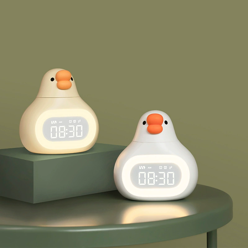 Led Desk Clock - Karikatür kaz dijital alarmlı saat saat