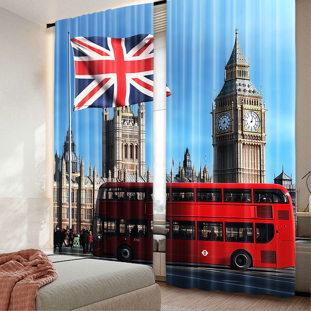 Home Office England - 2 adet Big Ben Londra Sokak