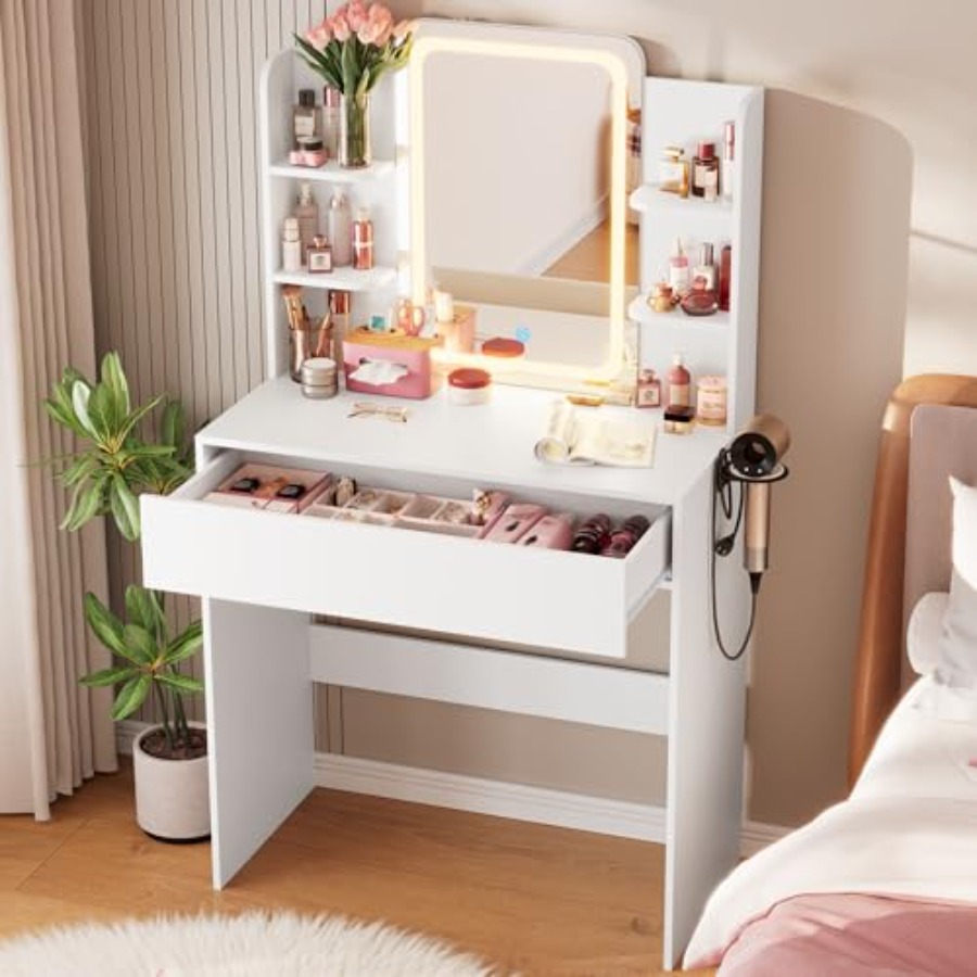Desk Drawer Small - Yatak odası kullanımı için küçük makyaj