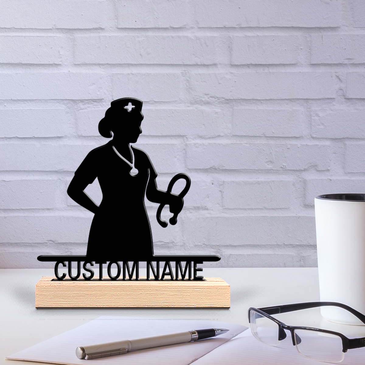 Home Office Industrial Style - 1 adet eğlenceli kişiselleştirilmiş özel hemşire
