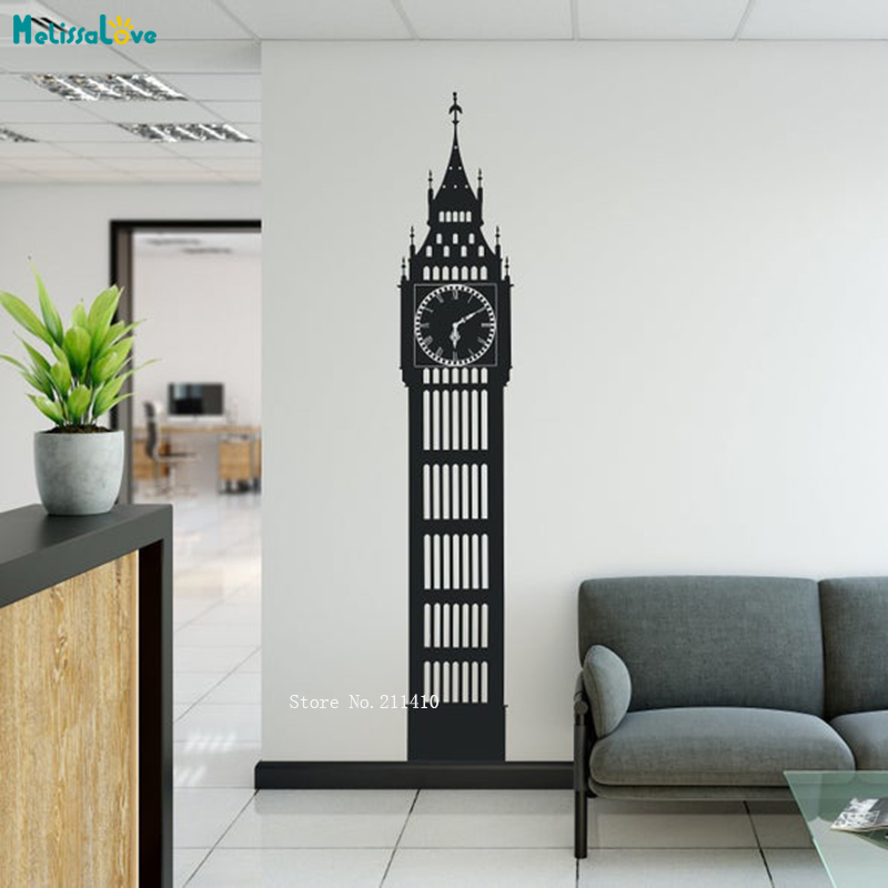 Home Office England - Saat şekli duvar Sticker londra sanat