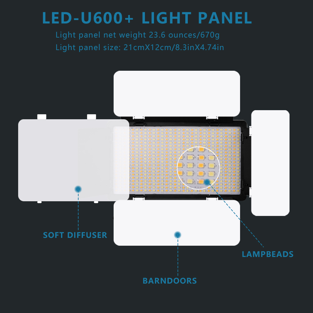 Nagnahz U800 LED Fotoğraf stüd - Zoom Lighting Kit incelemesi ve fiyatı