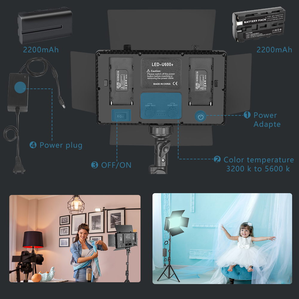Nagnahz U800 LED Fotoğraf stüd - Zoom Lighting Kit incelemesi ve fiyatı