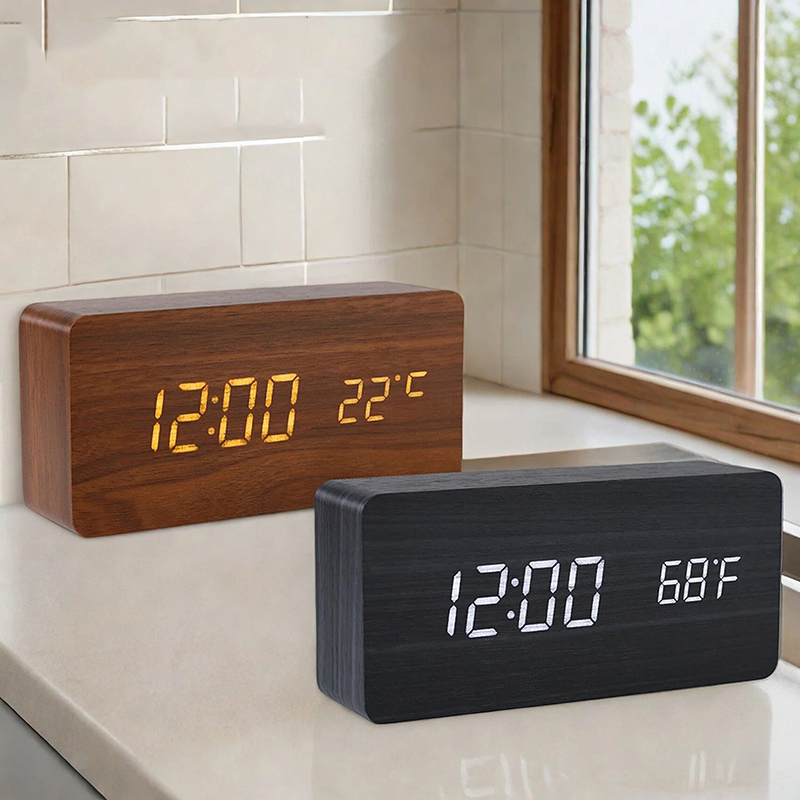 Ahşap Dijital Çalar Saat, Saat - Led Desk Clock incelemesi ve fiyatı