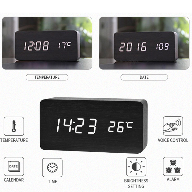 Ahşap Dijital Çalar Saat, Ofis - Led Desk Clock incelemesi ve fiyatı