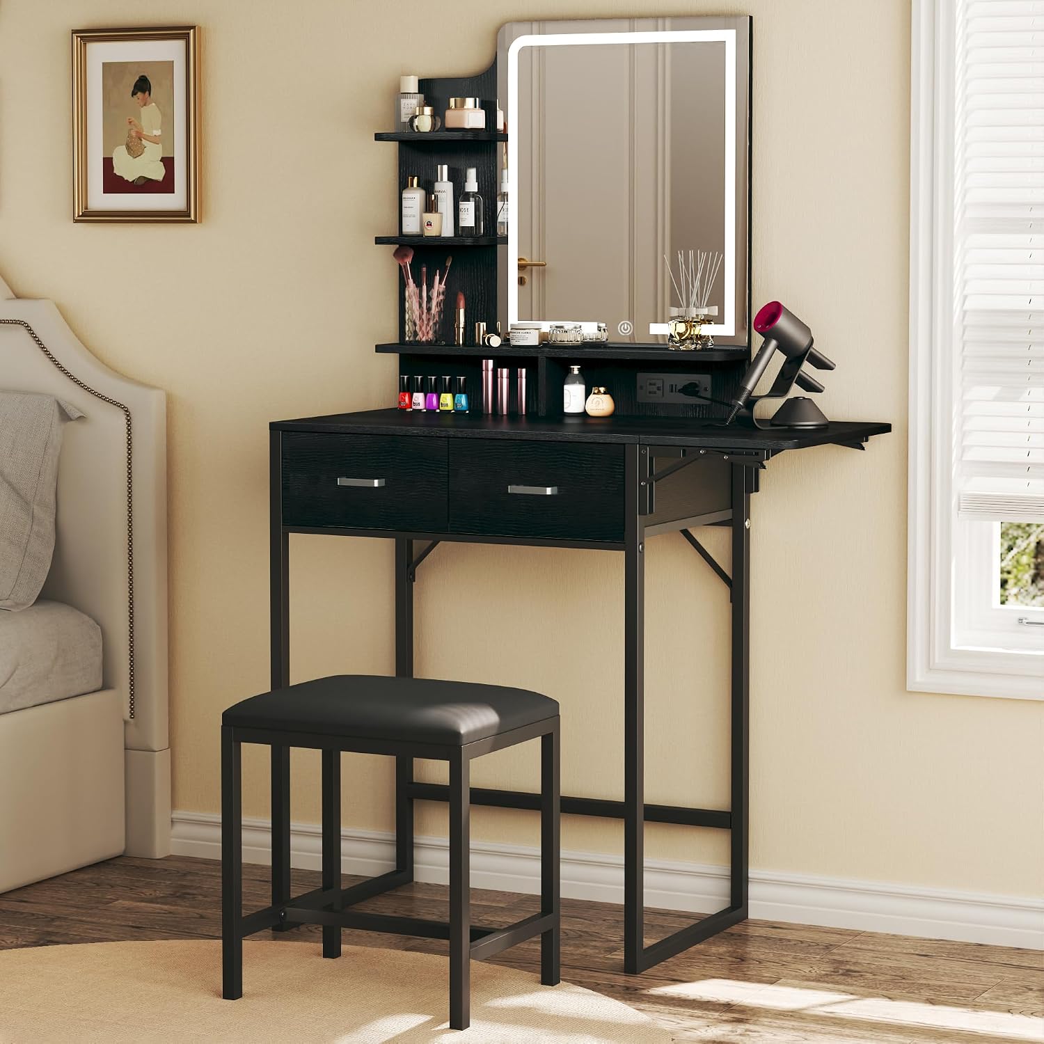 Aynalı ve Işıklı Makyaj Masası - Desk Drawer Small incelemesi ve fiyatı