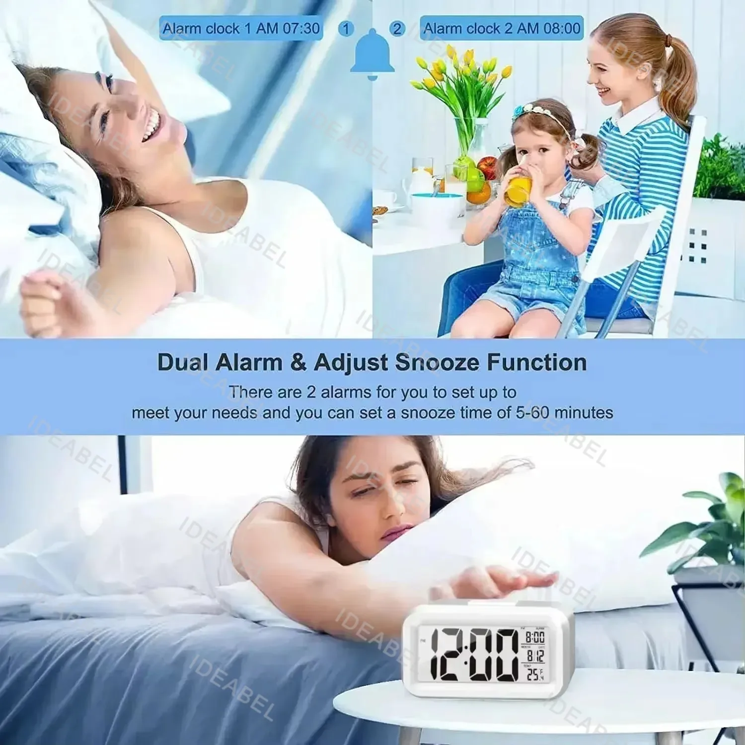 LED Dijital Alarm Saati Arka I - Led Desk Clock incelemesi ve fiyatı