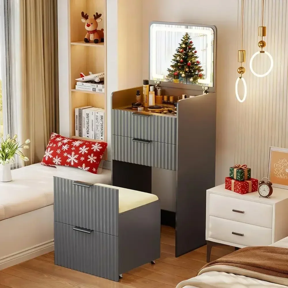 Gri Küçük Makyaj Masası, Açılı - Desk Drawer Small incelemesi ve fiyatı