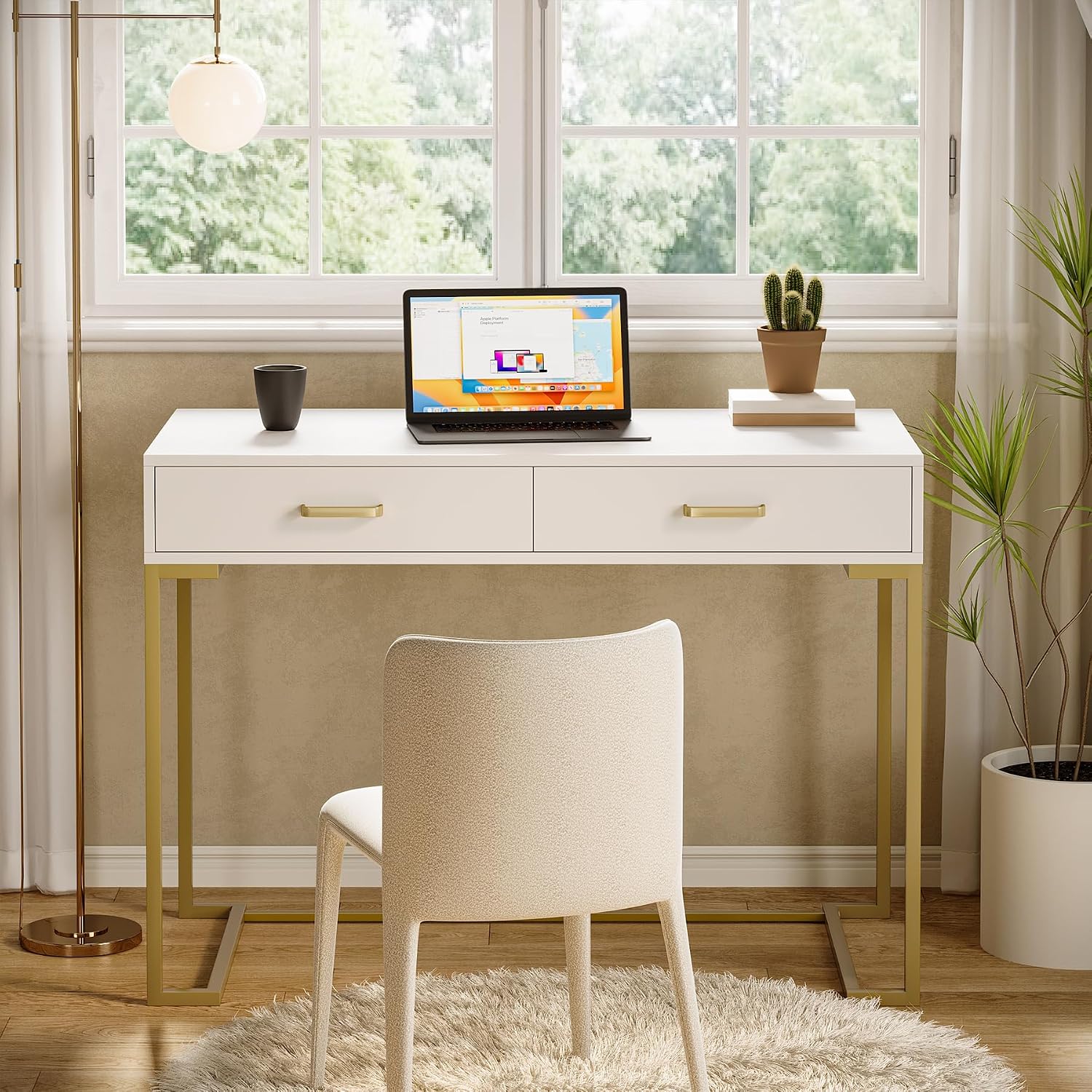 Beyaz ve Altın Renkli Modern B - Desk Drawer Small incelemesi ve fiyatı