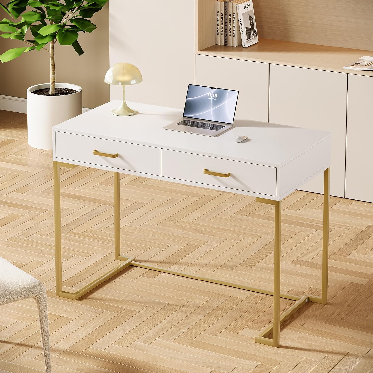 Beyaz ve Altın Renkli Modern B - Desk Drawer Small incelemesi ve fiyatı