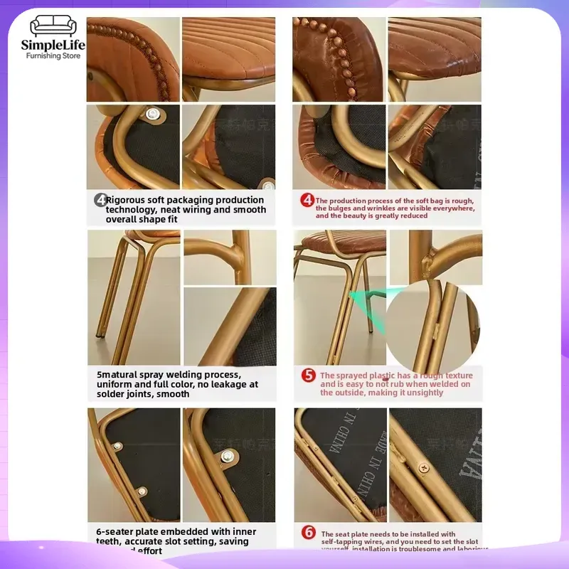 Demir Retro Yemek Sandalyesi E - Home Office Industrial Style incelemesi ve fiyatı