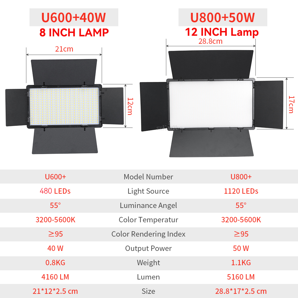 U800 U600 LED fotoğraf stüdyos - Zoom Lighting Kit incelemesi ve fiyatı